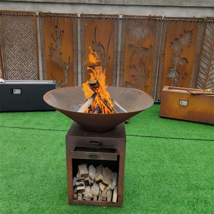 Antique Rusty Bbq Grill Corten Steel Bbq Grill
