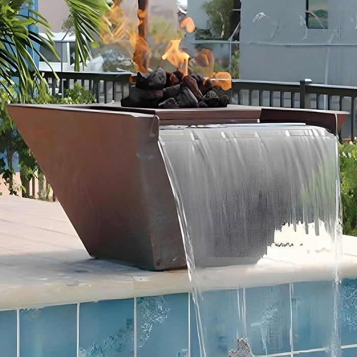 Outdoor Use Gas Fire Pits With Waterfall best